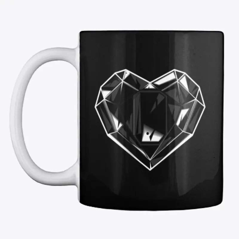 MrJay Black Gem Heart Mug